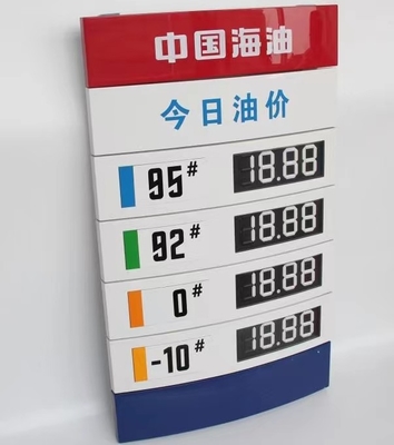 Manual Flip Gas Price Sign Numbers Free Combination ASA Plastic Digital Price Display
